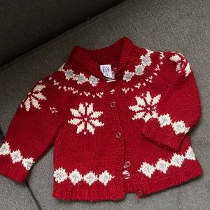 Snowflake knit cardigan 12-18mo